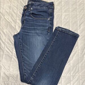 American Eagle Outfitters Women's Dark Blue Skinny Jeans